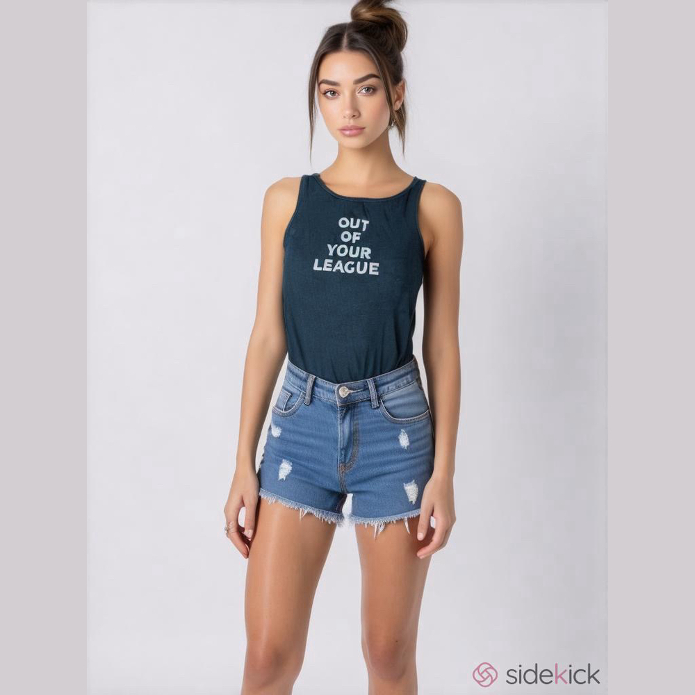 KOAJ Womens Medium Black “Out Of Your League” High Neck Bodysuit Skater Punk GUC - Picture 8 of 9